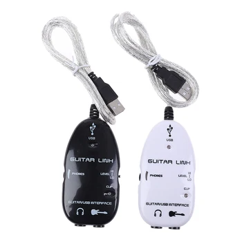 1pc Avdio Kabel Zunanje Zvočne Kartice Zvok Kitare Na USB Predvajalnik Zvoka Zvočne Kartice Effector Vmesnik Povezava