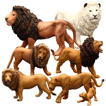 Divje Živali Simulacije Divji Lev Akcijska Figura, Figurice PVC Model Izobraževalne Igrače
