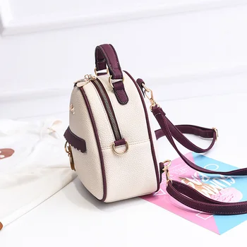 Mini nahrbtnik za ženske 2019 pu usnje majhne backapcks za dekleta modni oblikovalec nazaj paket torbici ženske bele bagpack vrečke