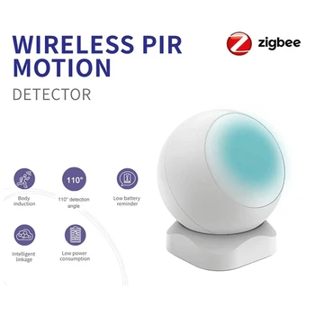 Tuya Pogon ZigBee PIR Senzor Gibanja Brezžični Pasivni Infrardeči Detektor Varnosti Protivlomni Alarm Senzor Tuya/SmartLife APP Contro