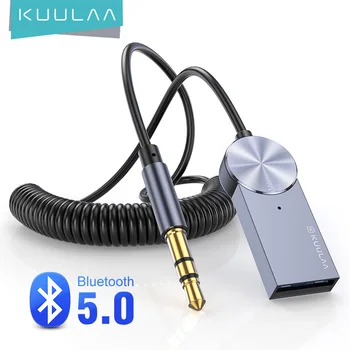 KUULAA Aux vmesnik Bluetooth Dongle Kabel Za Avto, 3.5 mm Vtičnica Aux Bluetooth 5.0 Sprejemnik Zvočnikov Avdio Glasbeni Brezžični Oddajnik