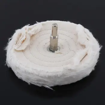 T-oblikovane Belo Krpo in Poliranje Kolo Ogledalo Poliranje Rezerve Bombažno Blazinico z 6 mm Kolenom Premer Površine za Poliranje / Brušenje