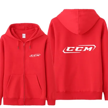 Novo CCM Logo Majica s Kapuco Moški Jesenski Plašč Puloverju Runo Suknjič Unisex Človek CCM Sweatshirts