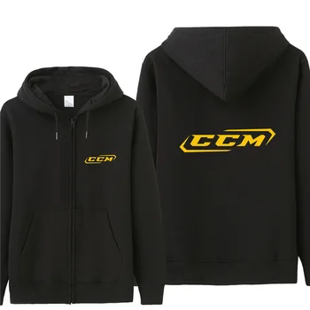 Novo CCM Logo Majica s Kapuco Moški Jesenski Plašč Puloverju Runo Suknjič Unisex Človek CCM Sweatshirts