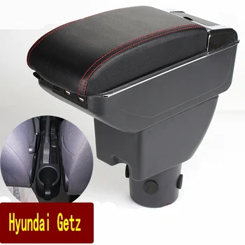 Avto Armrest Za Hyundai Getz Vrtljiv osrednji Trgovina vsebina škatla za Shranjevanje s Pepelnik USB, Polnjenje Avto okrasni dodatki