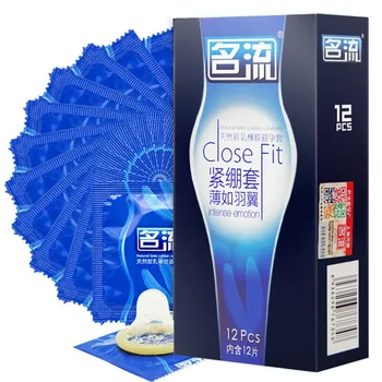 MingLiu 48Pcs (4 polja) majhnosti Ultra Tanek Super Tesen Tesno Prilegajo Kondomi Intenzivno Latex Gume Penis Rokavi Varen Seks Igrače