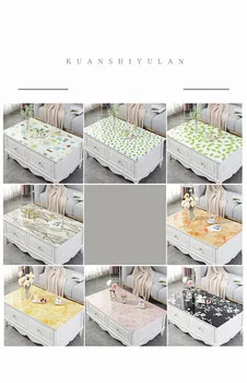 1,0 mm Marmor PVC namiznih Prtov Plastičnih Kuhinjski Prt Oilproof Dekorativni Elegantno Nepremočljiva Tkanine Tabela Kritje Domačega Tekstilnega
