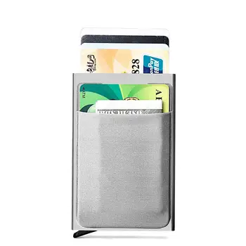 Aluminijasta Denarnica Z Elastičnost Nazaj Torbica ID Imetnik Kreditne Kartice RFID Mini Slim Denarnice Samodejno Pop up Kreditno Kartico Primeru