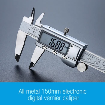 150 mm Natančno Strokovno Digitalni Vernier Kaliper Za Merjenje Instrument iz Nerjavečega Jekla Digitalno kljunasto merilo za Merjenje Orodje