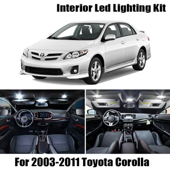 Za 2003-2010 2011 Toyota Corolla 9X Bel avto dodatki Canbus Napak LED Notranjosti Branje Svetlobe Svetlobni Kit Zemljevid Dome