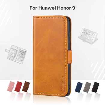 Pokrovček Za Huawei Honor 9 Poslovnih Primeru Usnje Razkošje Z Magnetom Denarnice Primeru Za Huawei Honor 9 Telefon Kritje