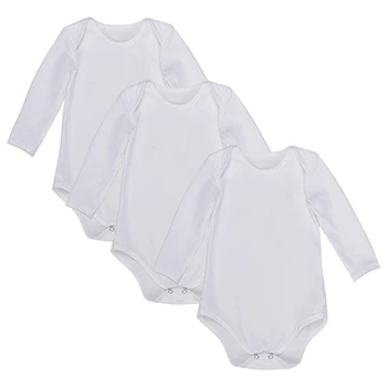 5PCS/Veliko Baby Bodysuits Oblačila z Dolgimi Rokavi barva črna in bela Novorojenčka Unisex Fantje Dekle Poletje Dojenčka Jumpsuit