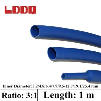 LDDQ 1m Heat Shrink Tube 3:1 multicolor Lepilo Lepilo Obložene Cevi Razmerje 3:1 Notranji Premer 3.2/4.8/6.4/7.9/9.5/12.7/19.1/25.4 mm