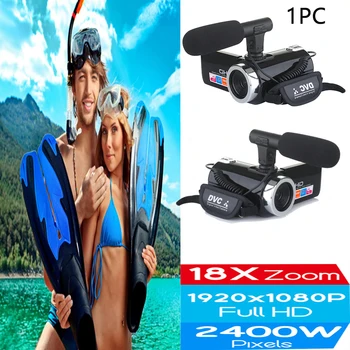 Profesionalne Video Kamere Digital Zoom 18X za 24,0 MP Diktafon pa 3,0-palčni zaslon LCD Full HD COMS Senzor Z Mikrofonom Zunanjo Bliskavico