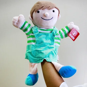 23-35 cm Strokovno obleko gor srčkan fant in dekle nekaj ročne lutke za malčka zgodnjega učenja visoke kakovosti plišastih lutkovno igrača
