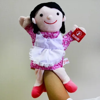 23-35 cm Strokovno obleko gor srčkan fant in dekle nekaj ročne lutke za malčka zgodnjega učenja visoke kakovosti plišastih lutkovno igrača