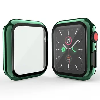 Apple Pokrov RAČUNALNIKA Prekrita Odbijača Stekla Screen Protector Watch 44 mm 40 mm Iwatch 42mm 38 mm za Apple ura 5 Zadeva Primeru Material