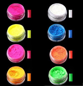 Wifreo 12pcs 1g/color Letenje Vezava Vaba za Izdelavo Neon Barve Fluorescentni Prašek za Ribolov Vabe DIY