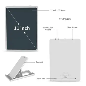 11 Inch LCD Pisni obliki Tablet Digitalno Risanje Tablet Rokopis Blazine Prenosne Elektronske Tablet Odbor ultra-tanek Odbor S peresom