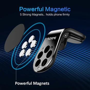 FLOVEME L Obliki Mini Magnetna Avto Nosilec za Telefon, Outlet Air Vent Vesa Magnet Avto Držalo, Stojalo Za Samsung A51 A71 S10 S20