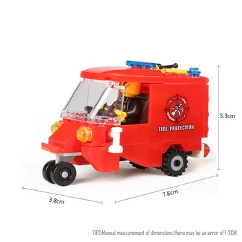 71PCS Gasilske Tovornjak Model DIY Otroci Zgodnje Izobraževanje Buliding Blok Igrače Za Fante gasilsko vozilo za Gašenje požara Letalo Igrača