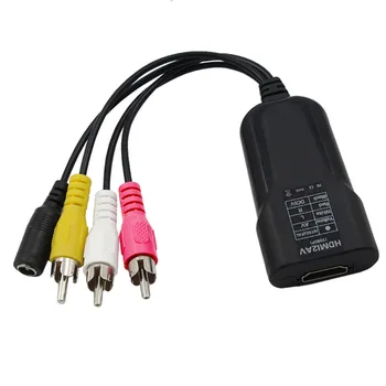 HDMI za 3RCA RCA Kompozitni/AV/CVBS Video Audio Converter HDMI2AV Adapter Podpira NTSC/PAL za VCR PS4 Kamero DVD Brezplačna Dostava