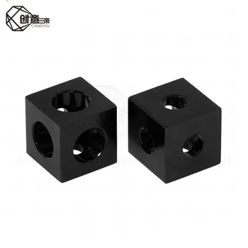 4PC 3D Tiskalnik Deli 2020 Aluminija Blok Kocka prizmo priključek kolo regulator kocka kotu V-reža za tri način kotu nosilec kotu