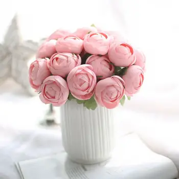 K16224 Obrti Simulacije Ranunculus Poroko Umetno cvetje Valentinovo Cvet Božič svileni Dekorativni Cvet