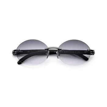 Naravni Rog Ženske sončna Očala UV400 Rimless Očala Za Ženske Vintage sončna Očala Z Polju,na Primer Velikost:57-18-145mm