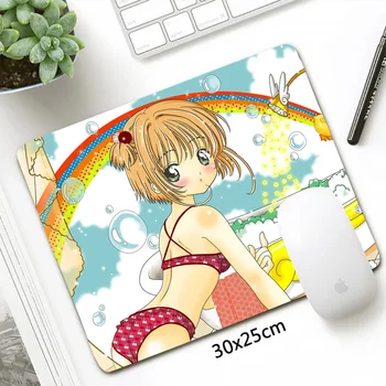Moda Anime Card Captor Sakura MousePad 30X25cm Majhno Ljubko Dekle Otaku Gaming Mouse Pad Gamer Prenosnik Prenosnik Mat Urad Darilo