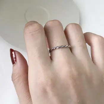 Kinel S925 Sterling Srebrni Nakit je Preprosto odpiranje ženska osebnost, Zelo lep nakit modni prstan lepo darilo