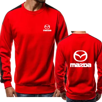 Moški Pulover Mazda Avto Logotip Tiskanja Pomlad Jesen Priložnostne Fashion Majica Dolg Rokav Bombaž Splice Posadke vratu Moški Pulover