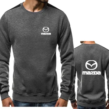 Moški Pulover Mazda Avto Logotip Tiskanja Pomlad Jesen Priložnostne Fashion Majica Dolg Rokav Bombaž Splice Posadke vratu Moški Pulover