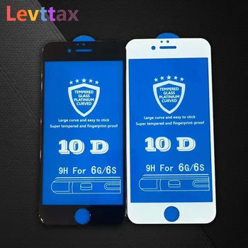 100 kozarcev/veliko Debelo Za iphone 12 10D Stekla Film Za iPhone Mini 12 11 Max Pro XS XR X 8 7 6 S Polno Kritje Screen Protector Film