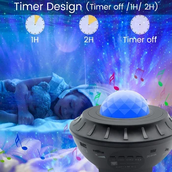 Barvita Projektor Zvezdnato Nebo noč Blueteeth USB Glasovni Nadzor Predvajalnik Glasbe otroška Nočna Lučka Romantično galaxy projektor Lučka