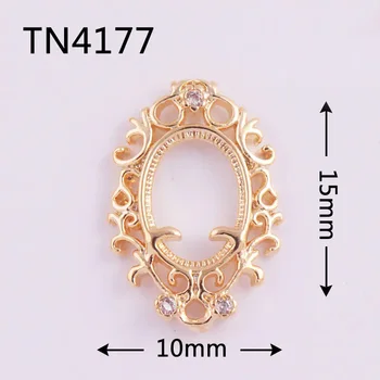 10pcs TN4177 cvet votlih ovalne Zlitine Cirkon Nail Art Kristali Okrasnih nakit dobave nohti dodatki, okraski čare