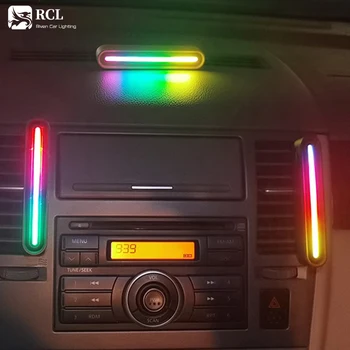 Nov Avto LED Intelektualna Sposobnost Vzdušje lučka Dišave Difuzor Glasbe Indukcijske Dekorativni Ozračja Osvetlitev RIVEN
