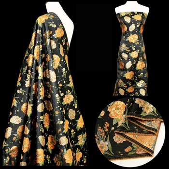 Brocade žakarske tkanine svetlobe, luksuzne tkanine, tkanine, zavese dom cvetlični vzorec krpo material za šivanje cheongsam in kimono