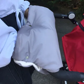 Pozimi Warme Voziček Rokavice Newborn Baby Potisnite Stol Windproof Rokavice Nepremočljiva Runo Voziček Pribor za Voziček