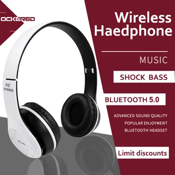 P49 HIFI Stereo Zložljive Brezžične Slušalke Bluetooth Slušalke z mikrofon podpira TF kartice Za mobilne xiaomi iphone sumsamg tablet