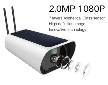 Brezplačna Dostava 2MP Sončne Energije Fotoaparat 4G Kartice SIM IP Kamera Bullet Polnilna 4G Prostem CCTV kamere z 1080P Wifi Kamera