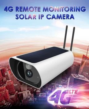 Brezplačna Dostava 2MP Sončne Energije Fotoaparat 4G Kartice SIM IP Kamera Bullet Polnilna 4G Prostem CCTV kamere z 1080P Wifi Kamera
