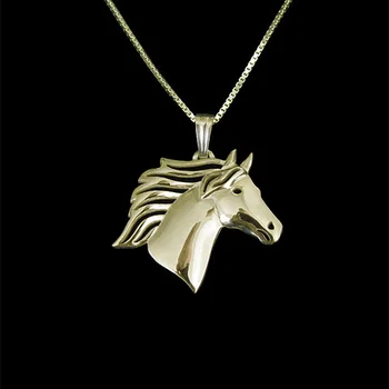 Trendy Konja, ogrlico, obesek za ženske gold silver plated izjavo ogrlica moških živali nakit