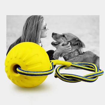 4Pcs Pes Vrv Žogo EVA Gume Žogo Interaktivni Pet Žvečilni Usposabljanje Ugriz Igrače