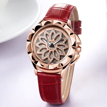 MEGIR Ženske Ure Luksuzni Dame Watch Obrnete gumb za Izbiranje Ženske Quartz Ure Za Ženske Modni kol saati Diamond Reloj Mujer