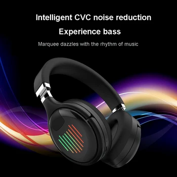 Brezžične Slušalke Bluetooth, LED Slušalke Gaming Slušalke, Prenosni Krat Z FM TF Kartice Zmanjšanje Hrupa Slušalke z Glasbo