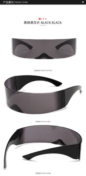 Smešno Očala Futuristično Ovijte Okoli Monob Kostum Sončna Očala, Masko Novost Očala Halloween Dekoracijo
