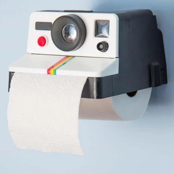 1Pc Ustvarjalne Retro Fotoaparat Polaroid Oblike, ki se Zgleduje Tkiva Škatle Toaletni Papir Roll Imetnik Polje Kopalnica Dekor Dropshipping