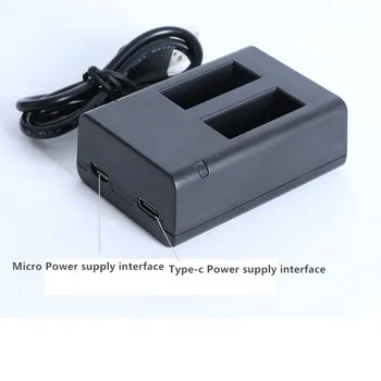 Za GoPro MAX Hitro Polnjenje podatkovnega kabla USB je Baterija Dvojno Držalo, Polnilnik Za GoPro MAX delovanje Fotoaparata Dodatki