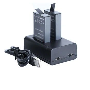 Za GoPro MAX Hitro Polnjenje podatkovnega kabla USB je Baterija Dvojno Držalo, Polnilnik Za GoPro MAX delovanje Fotoaparata Dodatki